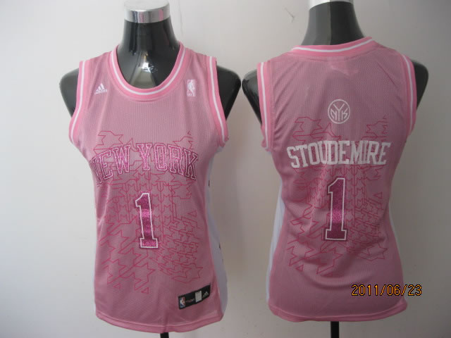  NBA Women New York Knicks 1 Amar'e Stoudemire Swingman Pink Jersey